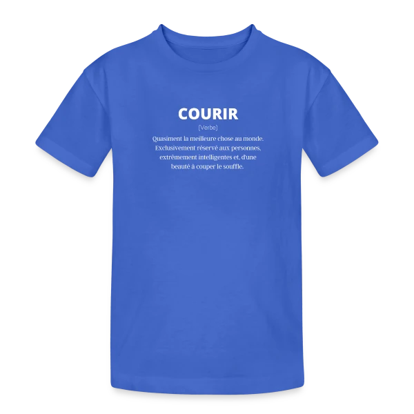 Courir Définition : Run, Running, Sport & Humour sur T-shirt coton épais ado