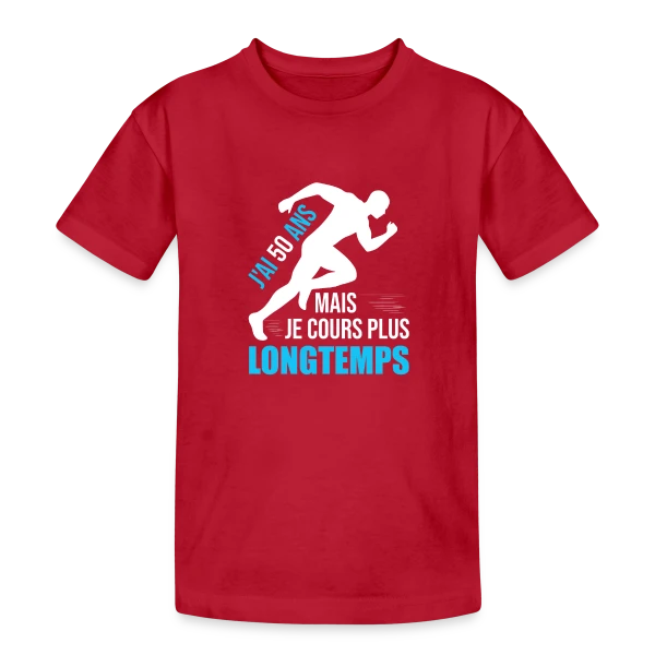 Coureur 50 Ans - Running Papa Papi Toujours en Forme sur T-shirt coton épais ado