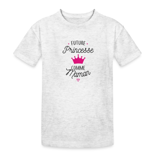 Future Princesse comme Maman sur T-shirt coton épais ado