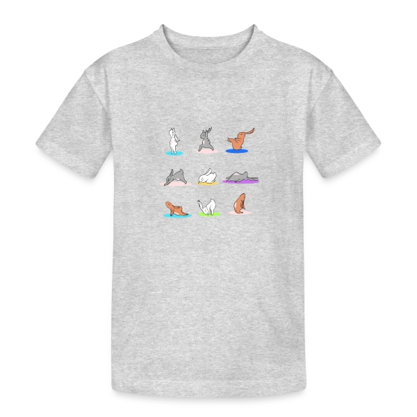 Lapin Yoga: Joyeuses Pâques Zen sur T-shirt coton épais ado