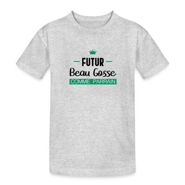 Futur Beau Gosse comme Parrain : T-shirt Humour Naissance sur T-shirt coton épais ado