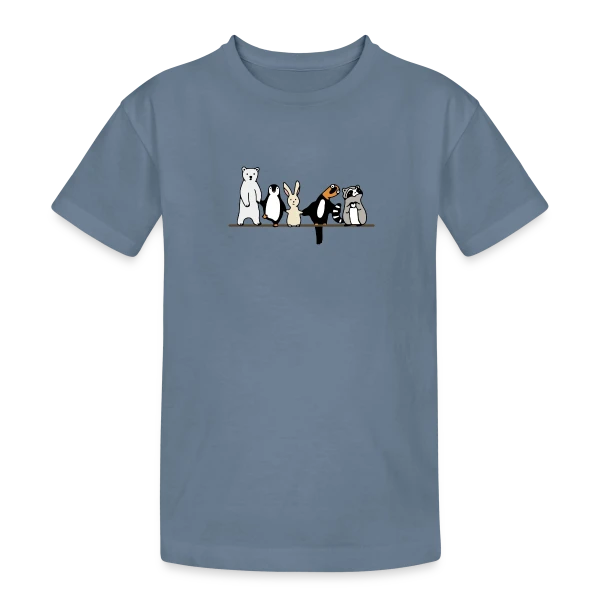 Animaux Mignons Amis sur T-shirt coton épais ado