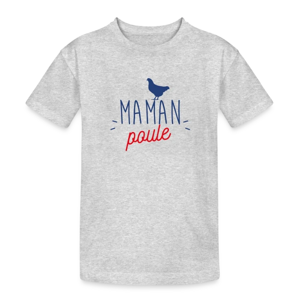 Maman Poule : L'Amour Protecteur d'une Mère sur T-shirt coton épais ado