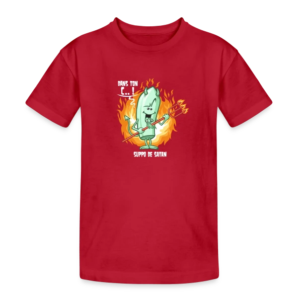 Suppo de Satan : Humour Noir et Subtil sur T-shirt coton épais ado