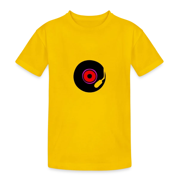 Disque Vinyle Old School 80s sur T-shirt coton épais ado