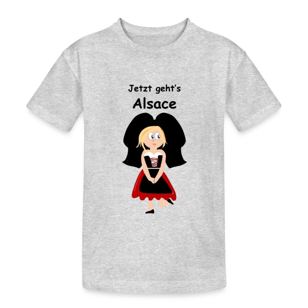 Alsacienne Traditionnelle Joyeuse sur T-shirt coton épais ado