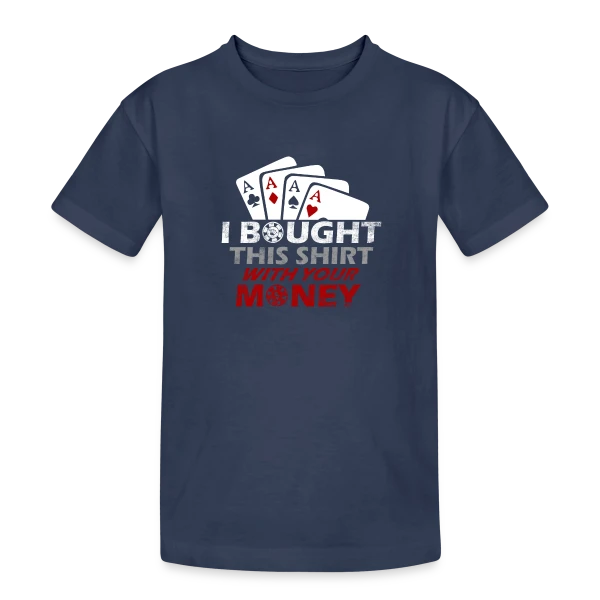 Poker Star: Design Casino Gagnant sur T-shirt coton épais ado