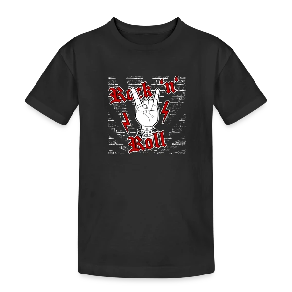 Authentique Rock 'n' Roll sur T-shirt coton épais ado