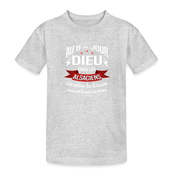 Fierté Alsacienne Étoilée sur T-shirt coton épais ado