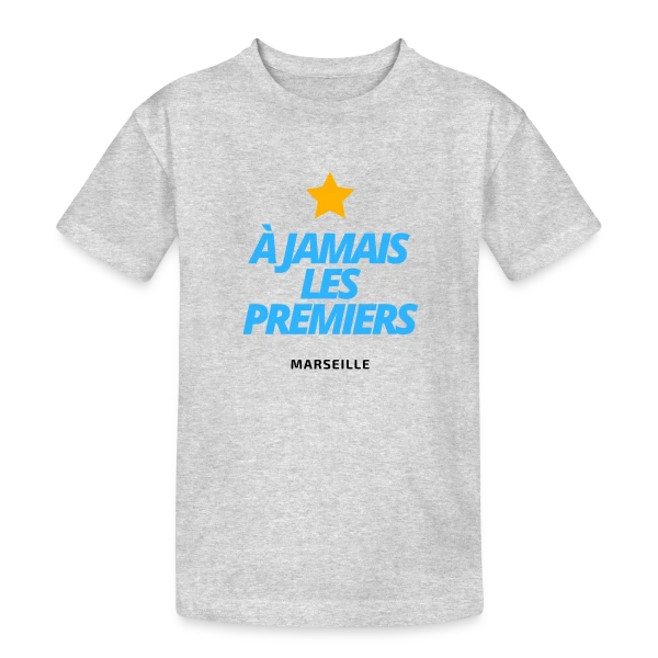 OM À Jamais Les Premiers (Bleu) sur T-shirt coton épais ado
