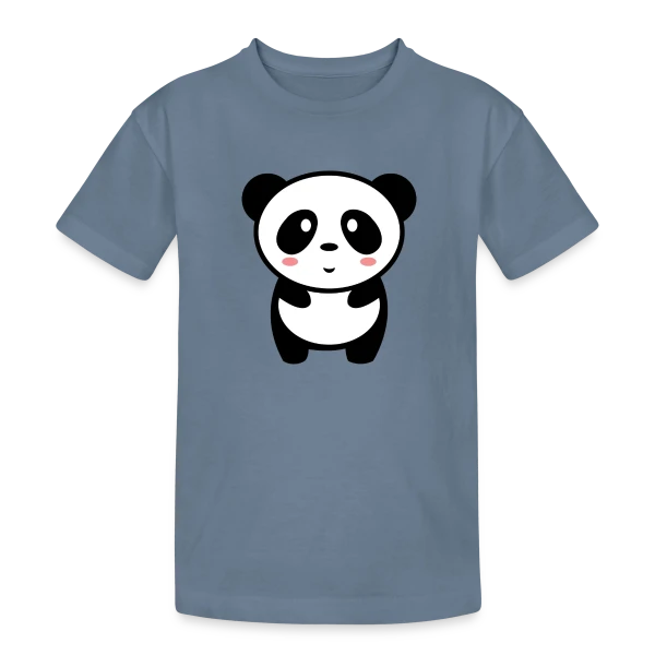 Panda Kawaii : Adorable et Tendance sur T-shirt coton épais ado