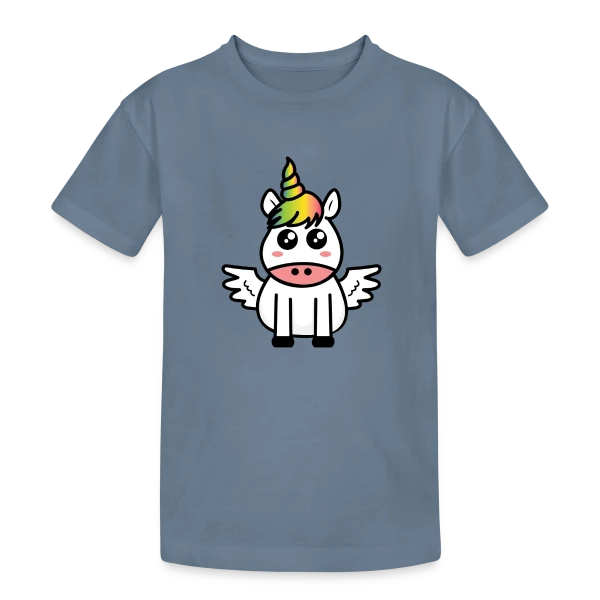 Licorne Kawaii : Féérique et Magique sur T-shirt coton épais ado