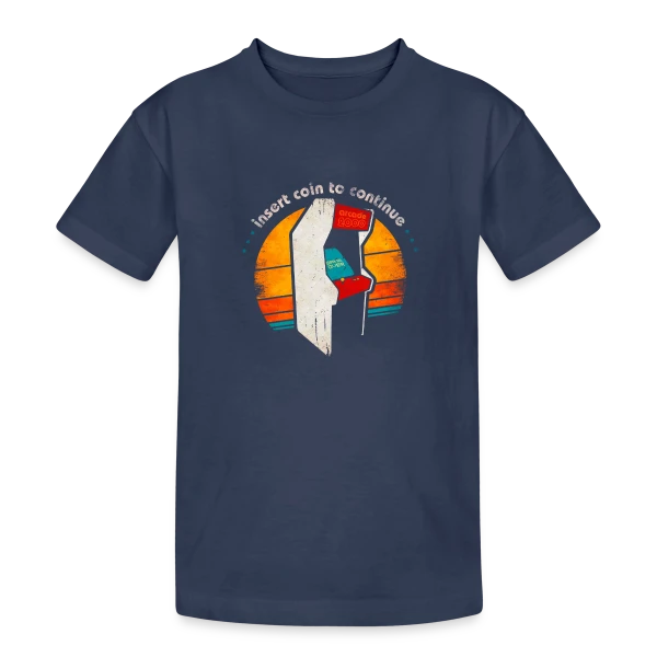 Arcade Rétro Années 80 : Insert Coin to Continue sur T-shirt coton épais ado