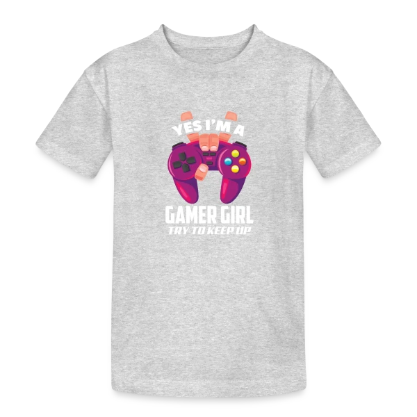 Gamer Girl : Les Filles Aussi Zappent ! sur T-shirt coton épais ado