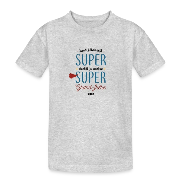 Futur Super Grand Frère sur T-shirt coton épais ado