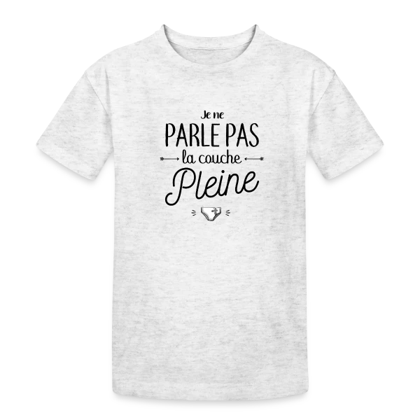 Je Ne Parle Pas La Couche Pleine sur T-shirt coton épais ado