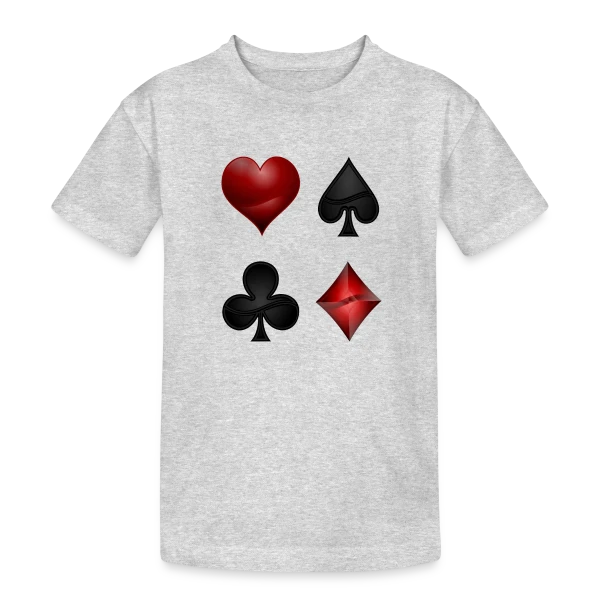 Symboles de Poker Élégants sur T-shirt coton épais ado