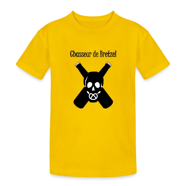 Chasseur de Bretzel Alsacien sur T-shirt coton épais ado