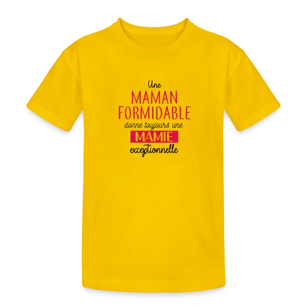 Mamie Exceptionnelle sur T-shirt coton épais ado