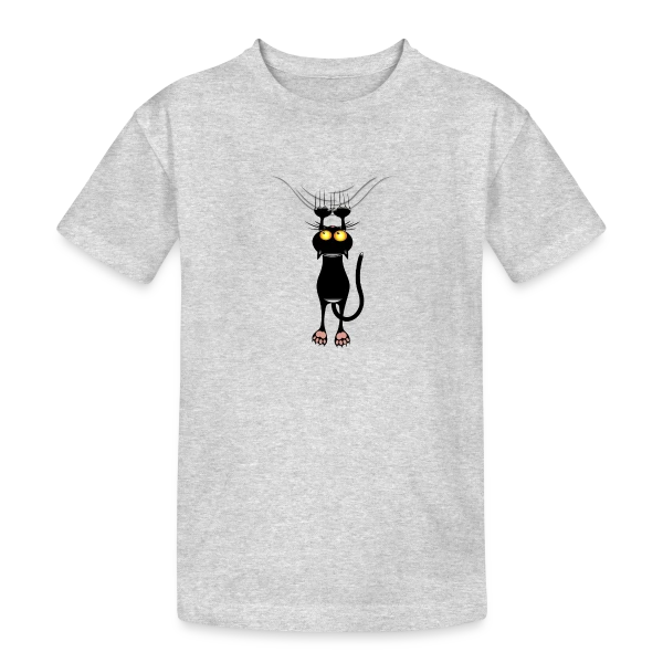 Chat Griffeur Amusant sur T-shirt coton épais ado