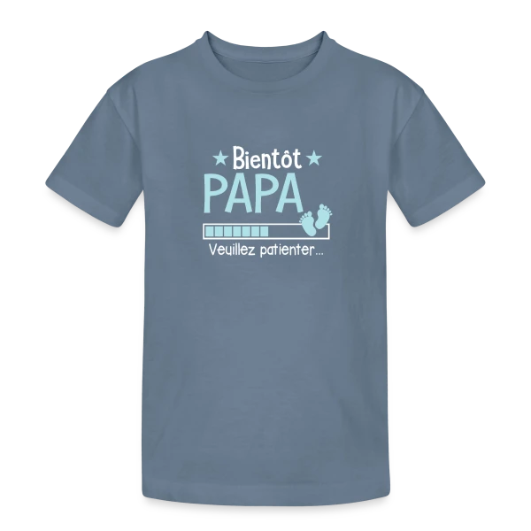 Bientôt Papa : Le Cadeau Idéal du Futur Père sur T-shirt coton épais ado