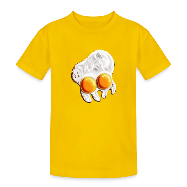 Poulpoplat : L'Œuf Poulpe Insolite sur T-shirt coton épais ado