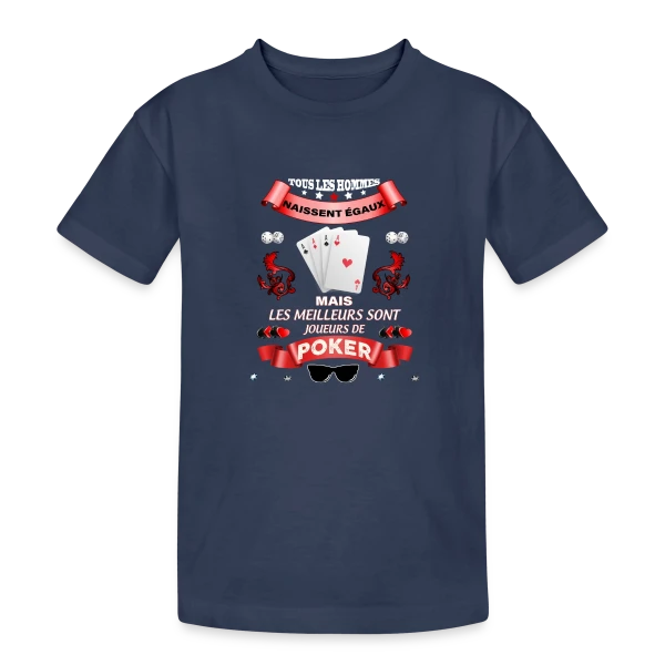 Le Meilleur Joueur de Poker sur T-shirt coton épais ado