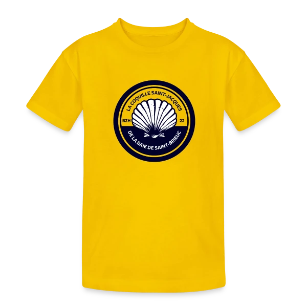 Coquille Saint-Jacques Baie de Saint-Brieuc sur T-shirt coton épais ado