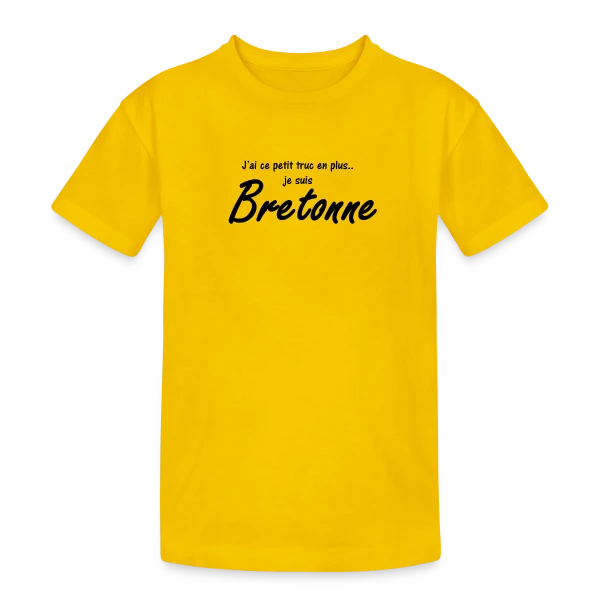 Je suis Bretonne sur T-shirt coton épais ado