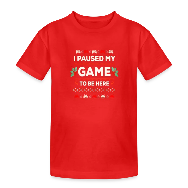 Joyeux Noël au Gamer : T-shirt Cadeau Idéal PC Zocker sur T-shirt coton épais ado