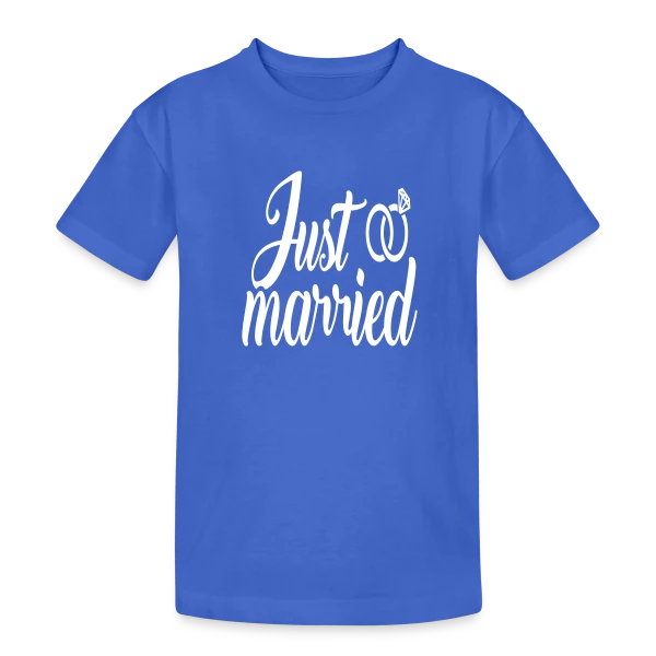Just Married sur T-shirt coton épais ado