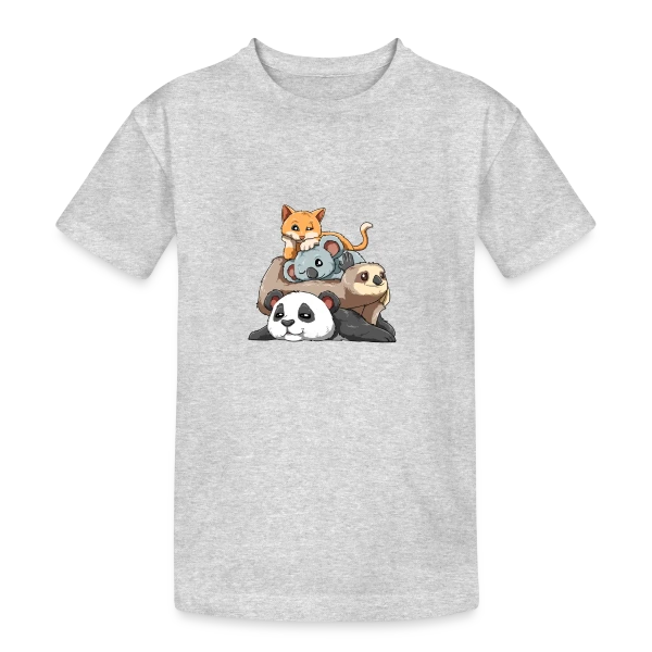 Pile d'Animaux Fainéants sur T-shirt coton épais ado