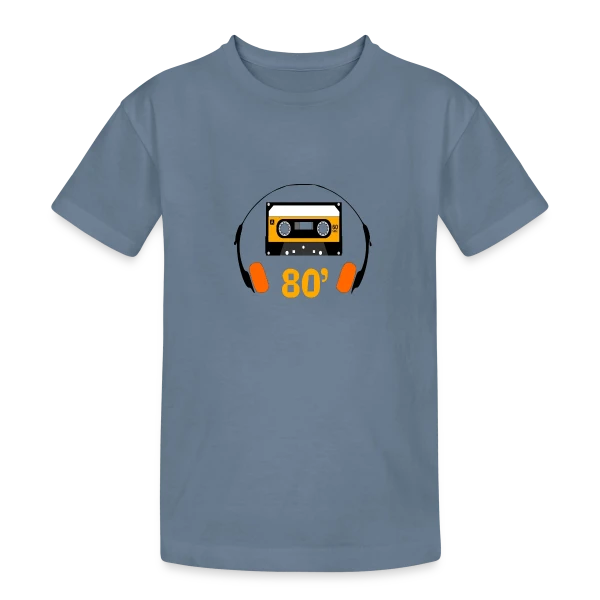 Cassette Années 80 sur T-shirt coton épais ado