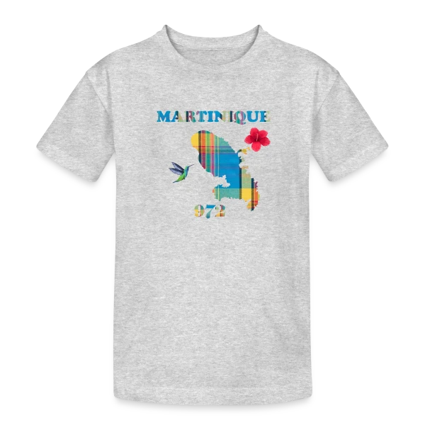 Martinique Madras 972 sur T-shirt coton épais ado