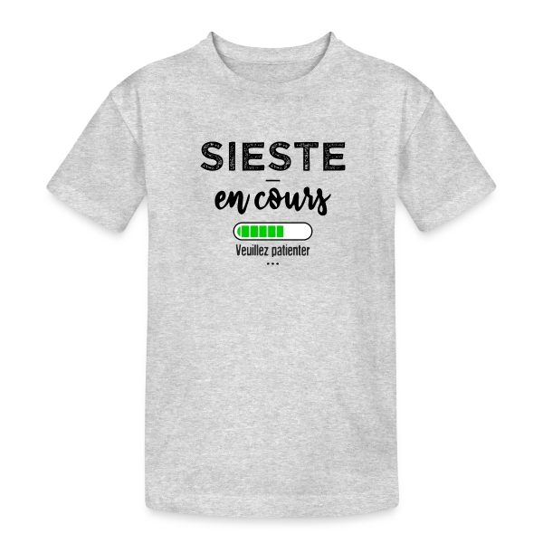 Sieste en cours, ne pas déranger ! sur T-shirt coton épais ado