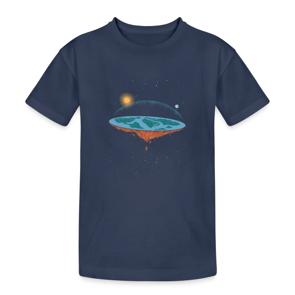 Terre Plate Univers sur T-shirt coton épais ado