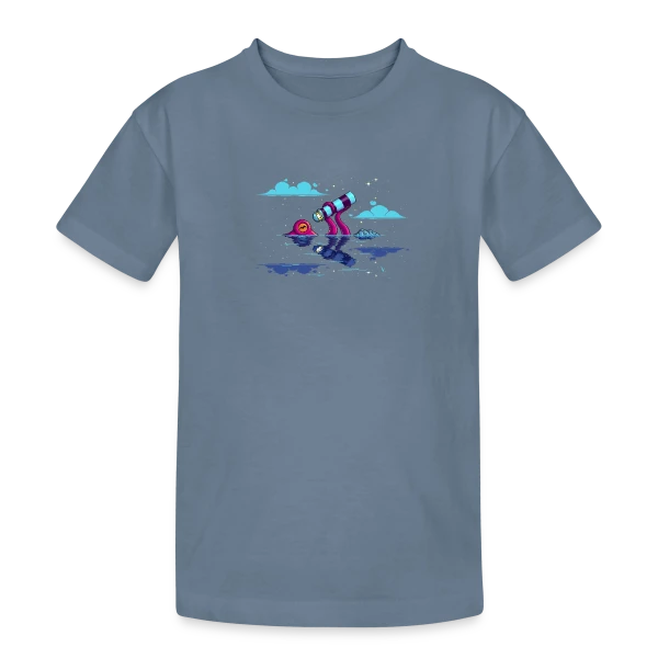 Octocurious : Poulpe Curieux Nocturne sur T-shirt coton épais ado