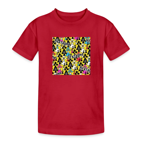 Motif Pop Art Bretagne sur T-shirt coton épais ado