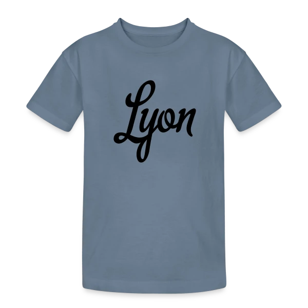 Lyon Calligraphie Élégante sur T-shirt coton épais ado
