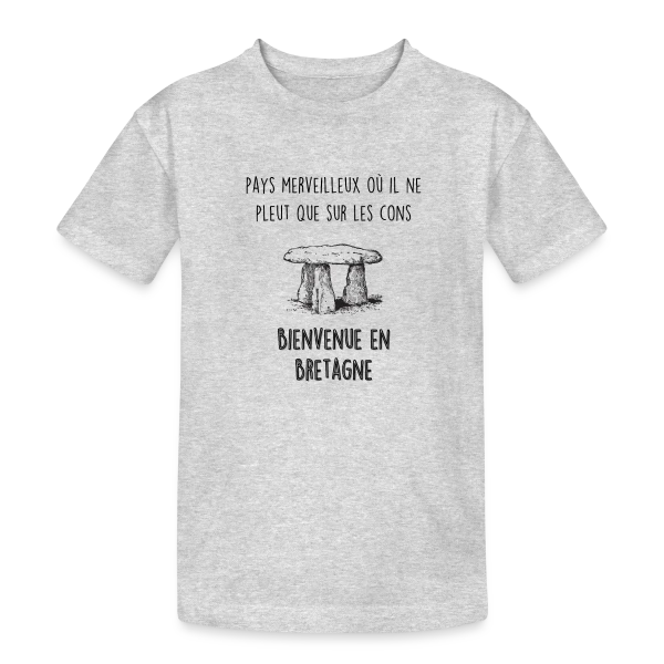 Bretagne Dolmen Humour sur T-shirt coton épais ado