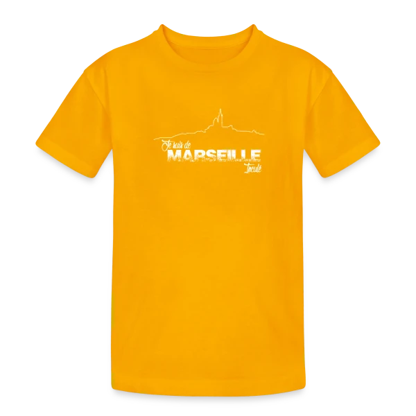 Je Suis de Marseille Fierté sur T-shirt coton épais ado