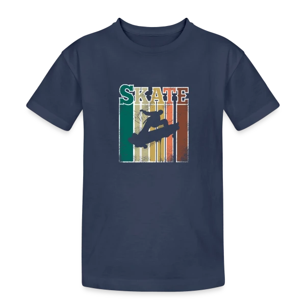 Skate Esprit Rétro Vintage sur T-shirt coton épais ado