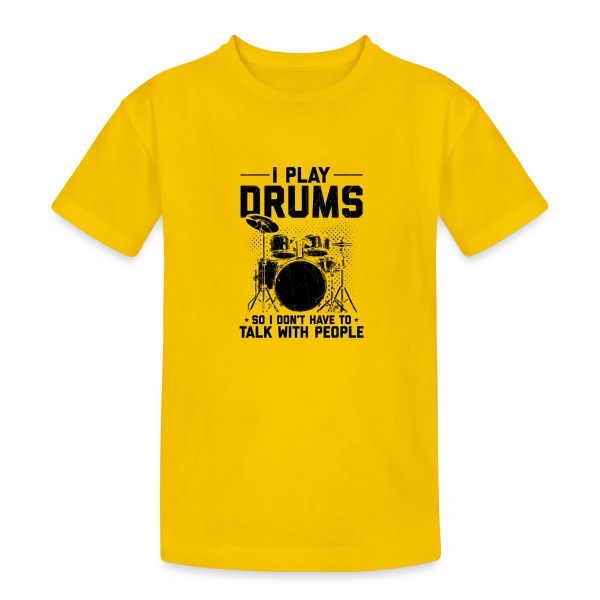 Batteur & Musicien Passionné sur T-shirt coton épais ado