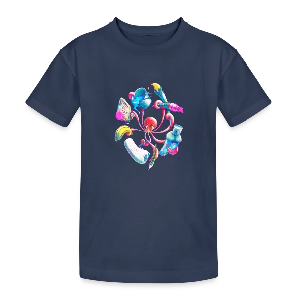 Pulpograffer : Poulpe Artiste Urbain sur T-shirt coton épais ado
