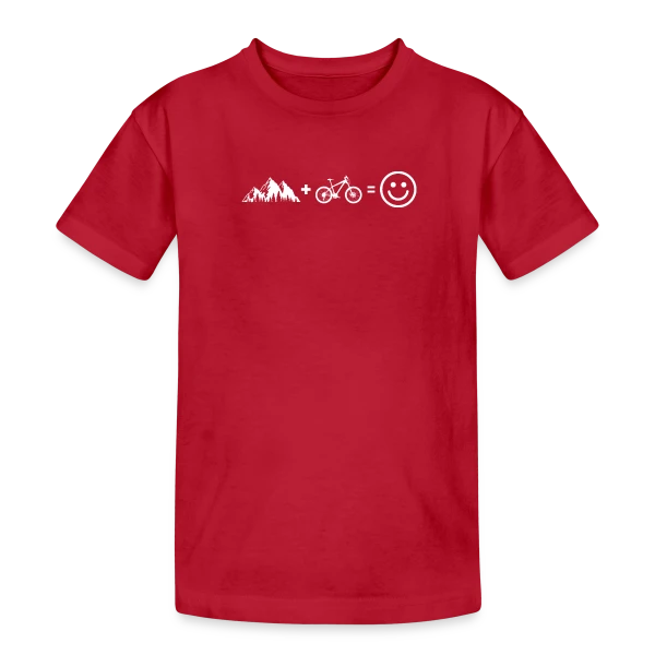 VTT Bonheur Montagne sur T-shirt coton épais ado