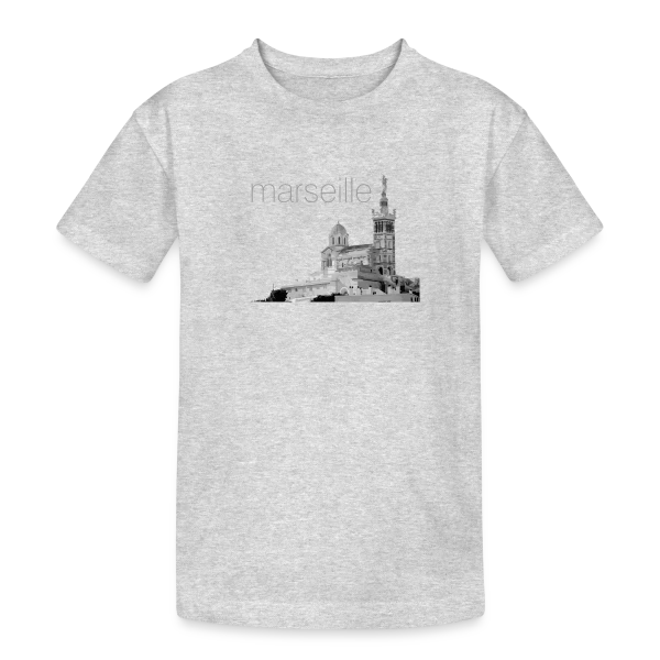 Notre-Dame de la Garde Marseille sur T-shirt coton épais ado