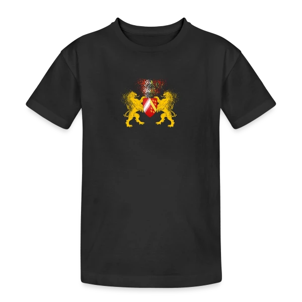 Blason Alsace - Les Lions Gardiens sur T-shirt coton épais ado