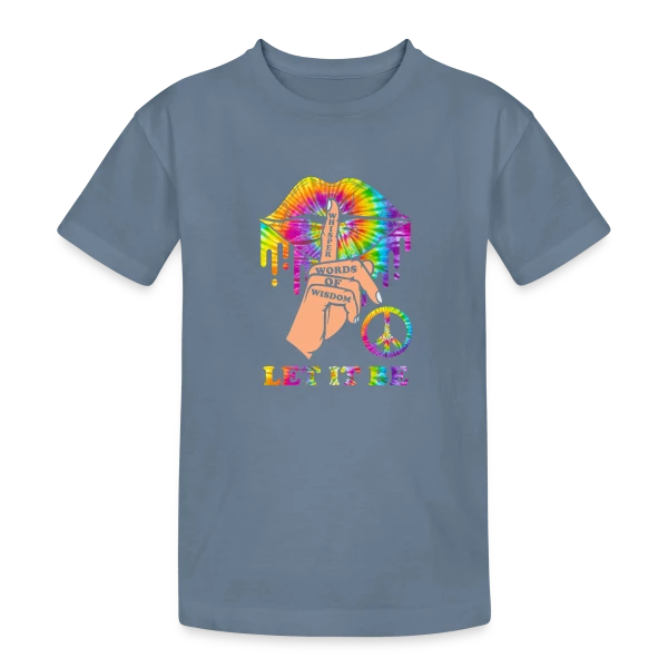 Hippie Peace & Sagesse sur T-shirt coton épais ado