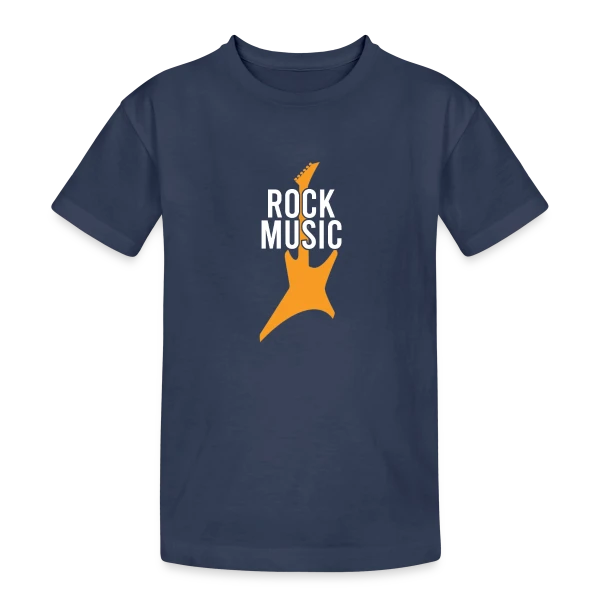 Rock Musique & Guitare Électrique sur T-shirt coton épais ado