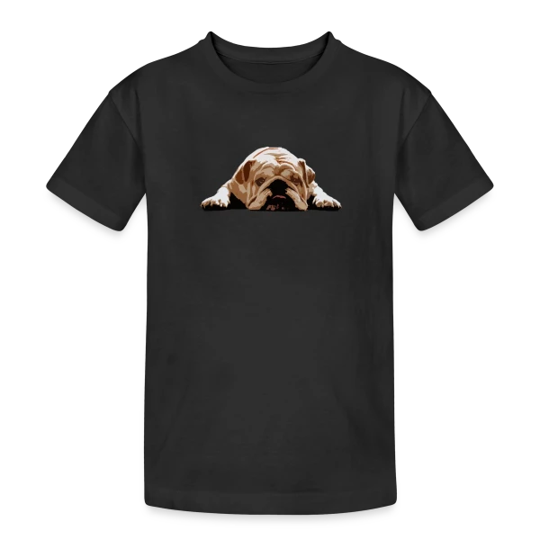 Bulldog Anglais Humour sur T-shirt coton épais ado